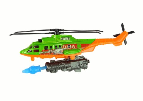 Zestaw Pojazdów Helikopter Dinozaury 6 Sztuk Kolorowe LEAN Toys