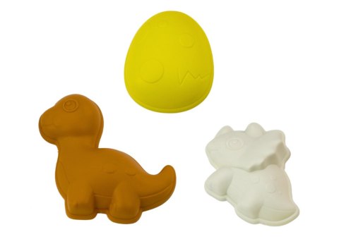 Zestaw Zabawek Do Piasku Młynek Łopatka Grabki Foremki Dinozaury LEAN Toys