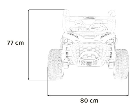 Pojazd Farmer Truck UTV Racing Biały