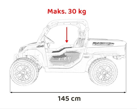 Pojazd Farmer Truck UTV Racing Czerwony