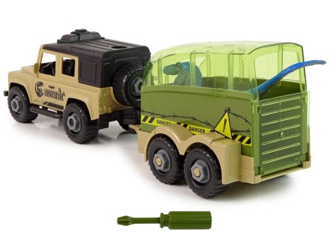 Auto Terenowe Transporter Do Rozkręcania DIY Dinozaur LEAN Toys