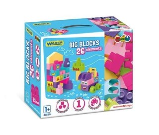 Big Blocks Klocki 26 elementów różowe Wader