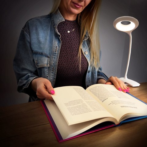 Bezprzewodowa lampka LED kosmetyczna do czytania pracy + kabel micro USB - biały HURTEL