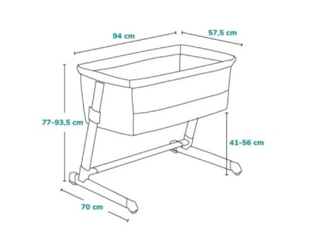 Łóżeczko 5w1 Thomi Plus Grey Concrete Lionelo