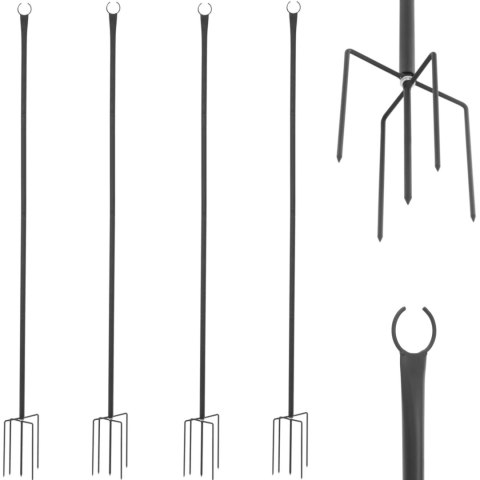 Słup do oświetlenia lamp roślin dekoracji ogrodowych - zestaw 4 szt. UNIPRODO