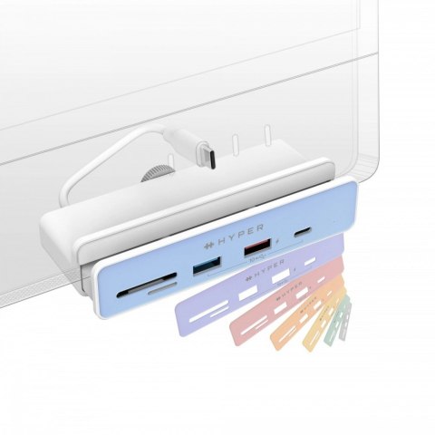 Hub Hyper 6-in-1 USB-C dla iMac 24 cale (2021), HDMI, USB-C, 2x USB-A, SD, MiniSD, 7x kolor HyperDrive