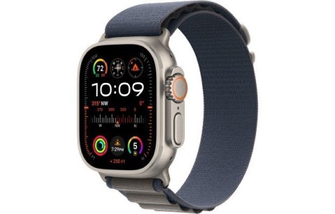 Watch Ultra 2 GPS + Cellular, 49mm Koperta z tytanu z opaską Alpine w kolorze niebieskim - S Apple