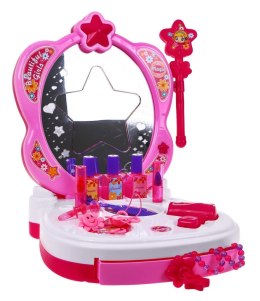 Interaktywna przenośna toaletka dla dziewczynek 3+ Lustro + kosmetyki + akcesoria
