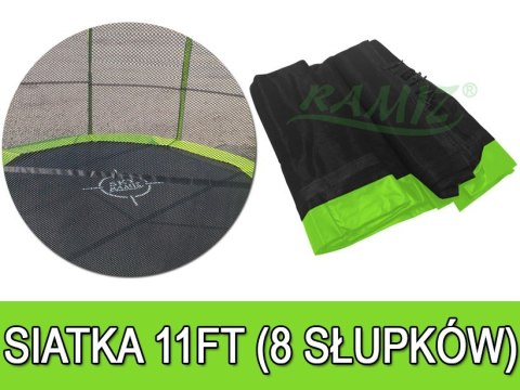 Siatka do Trampoliny 11FT - 8 pól Zielona