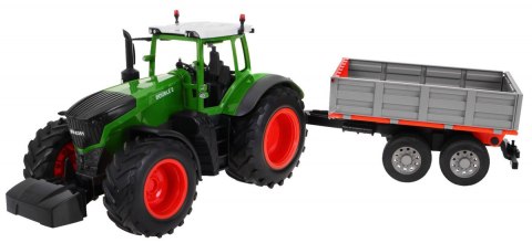 Traktor z naczepą dla dzieci 6+ Zdalnie sterowany model 1:16 Ruchome elementy + Dźwięki