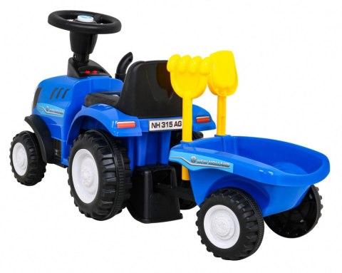 Traktor z przyczepą New Holland T7 Jeździk dla dzieci + Akcesoria + Dźwięki + LED