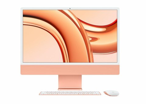 IMac 24 cale: M3 8/10, 8GB, 256GB - Pomarańczowy Apple