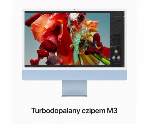 IMac 24 cale: M3 8/10, 8GB, 256GB SSD - Niebieski Apple