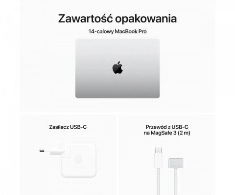 MacBook Pro 14,2 cali: M3 Pro 12/18, 18GB, 1TB - Srebrny Apple