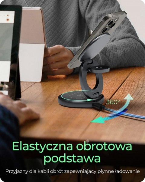 Ładowarka IB-SH101-CH bezprzewodowa do telefonu zegarka i słuchawek IcyBox