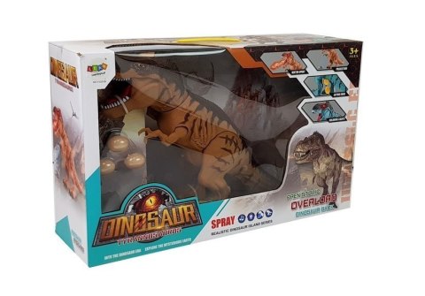 Dinozaur na Baterie Tyranozaur Znosi Jaja Brązowy z Parą LEAN Toys