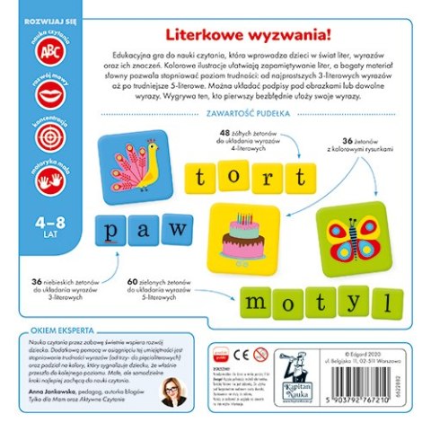 Gra edukacyjna „Litera do litery" dla dzieci 4-8 lat + Nauka układania wyrazów + Nazywanie obrazków