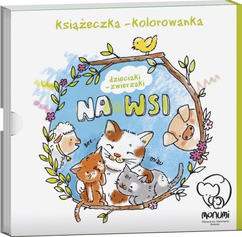 Kolorowanka-harmonijka "Dzieciaki-zwierzaki na wsi" książeczka dla dzieci