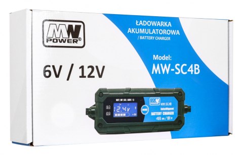 Ładowarka akumulatorowa z Wyświetlaczem LCD 6V i 12V + 2 Tryby specjalne