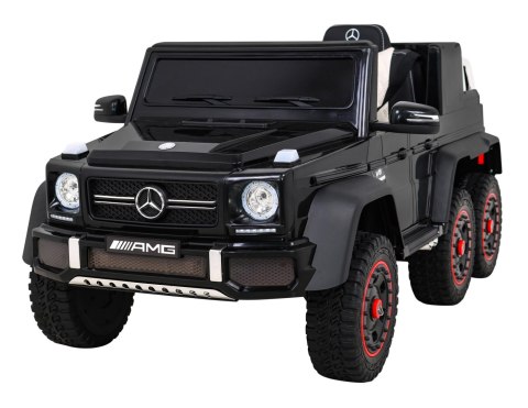 Mercedes G63 AMG Autko na akumulator Czarny + Pilot + 6 kół EVA + Wolny Start + MP3 LED