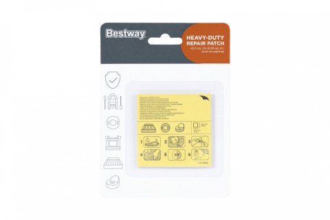 Zestaw 10 Łatek naprawczych do materiału PVC 6,5x6,5cm BESTWAY