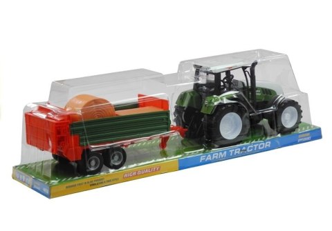 Duży Traktor z Przyczepą Akcesoria Ciągnik 65 cm LEAN Toys