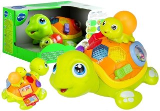 Kolorowy Żółw Interaktywny + Żółwiątko Świeci Gra LEAN Toys