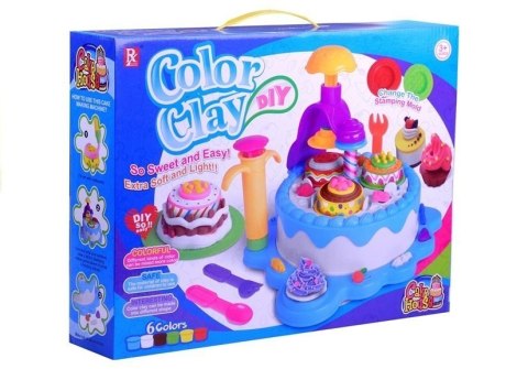 Ciastolina Zestaw Urodzinowy 6 Kolorów Akcesoria LEAN Toys