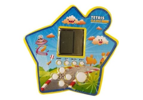 Gra Elektroniczna Kieszonkowa Brick Tetris Żółty LEAN TOYS