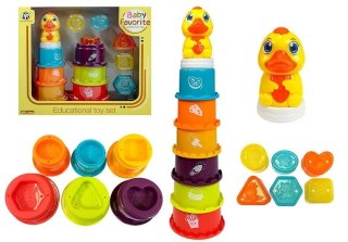 Piramidka Edukacyjna Dla Dziecka Zbuduj Wieżę, Sorter, Zabawa w wodzie LEAN Toys