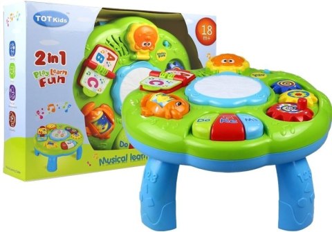 Stolik Edukacyjny Dla Malucha Pianinko Bębenek LEAN Toys