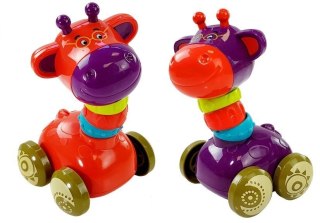 Zwierzęta na kółkach Żyrafa Czerwona Słoń Żółty LEAN Toys