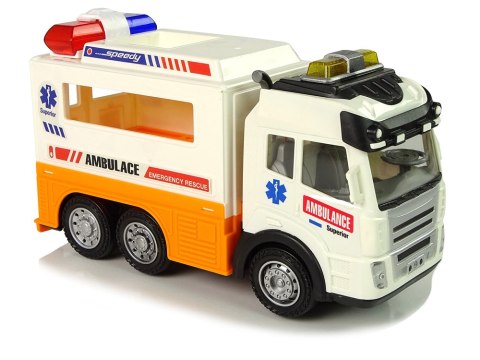 Ambulans Autko na Baterie Światło Dźwięki LEAN Toys