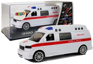 Ambulans Karetka Pogotowia z Napędem Dźwięk Syrena Światła LEAN Toys