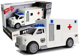 Auto Ambulans z napędem Karetka Pogotowia 1:20 z dźwiękiem LEAN Toys