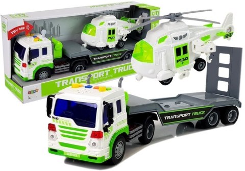 Auto Transporter na Baterie 1:16 z Helikopterem LEAN Toys