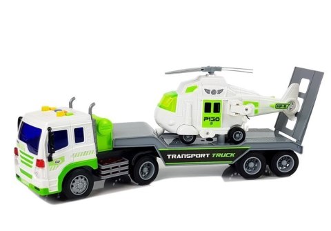 Auto Transporter na Baterie 1:16 z Helikopterem LEAN Toys