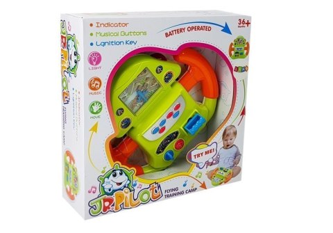 Interaktywny Symulator Lotów Kierownica Efekty Dźwiękowe Świetlne LEAN Toys