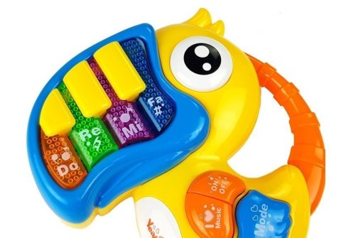 Pianinko i Gitara na Baterie Papuga Rybka LEAN Toys