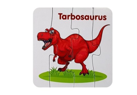 Puzzle Edukacyjne Dinozaury Angielski 10 Połączeń LEAN TOYS