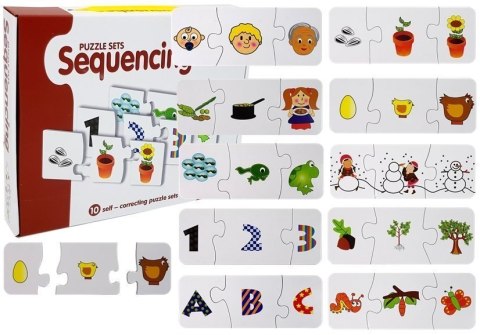 Puzzle Edukacyjne Układanka Nauka 10 Połączeń LEAN TOYS