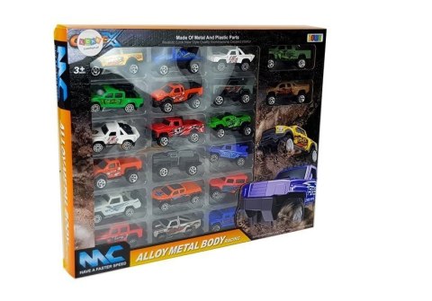 Zestaw Auta Terenowe Jeep Resoraki Różne Kolory 20 Sztuk LEAN Toys