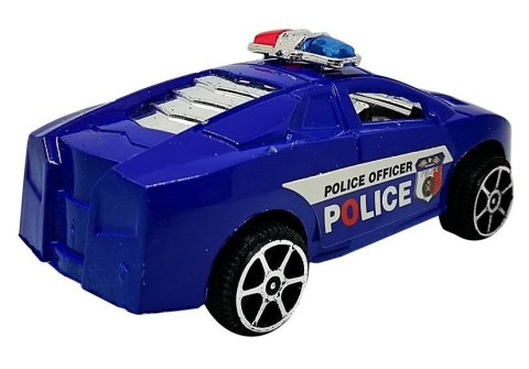 Zestaw Autek Samochodzików Policja Straż z Napędem 6 szt LEAN TOYS