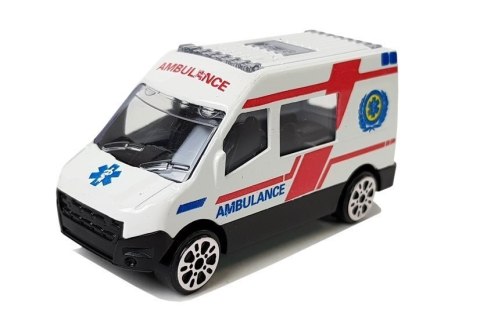 Zestaw Pojazdów Ambulans Pogotowie Resoraki 1:64 6 Sztuk LEAN Toys