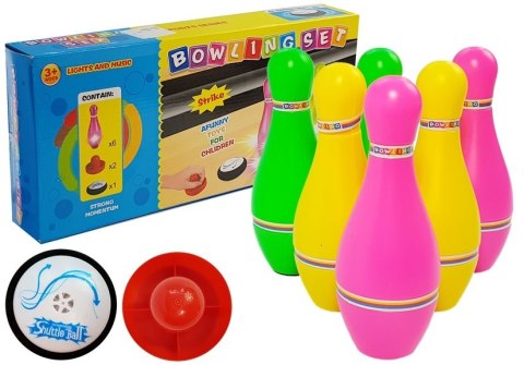 Zestaw do Gry w Kręgle Kolorowy 6szt Świeci LEAN Toys