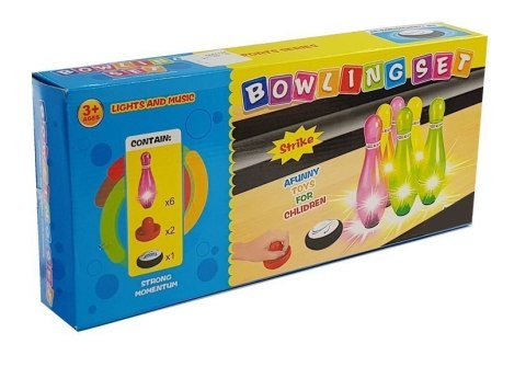 Zestaw do Gry w Kręgle Kolorowy 6szt Świeci LEAN Toys