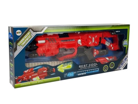 Pistolet Luminescencyjny Świeci w Ciemności Piankowe Naboje Dźwięk Zasięg 45 m LEAN Toys