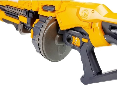 Pistolet Na Baterie Piankowe Naboje 82 cm Obrotowy Magazynek Żółty LEAN Toys