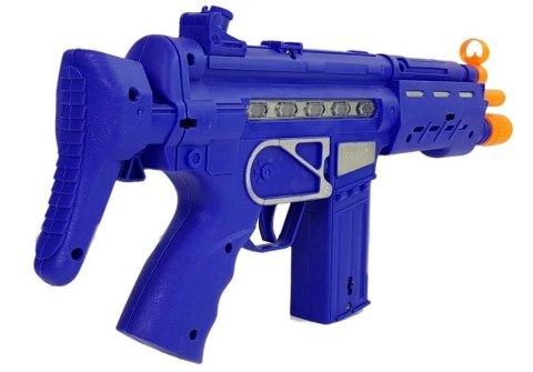 Zestaw Policyjny Pistolet Odznaka Granatowy Dźwięk Efekty Świetlne 37cm LEAN Toys