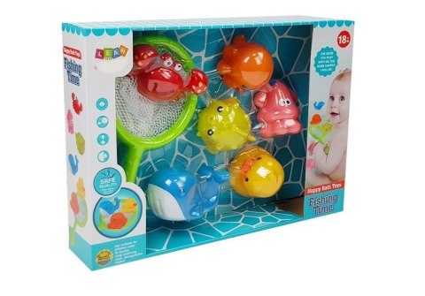 Zestaw do Kąpieli Zwierzątka Wodne Siatka Delfin Krab LEAN Toys